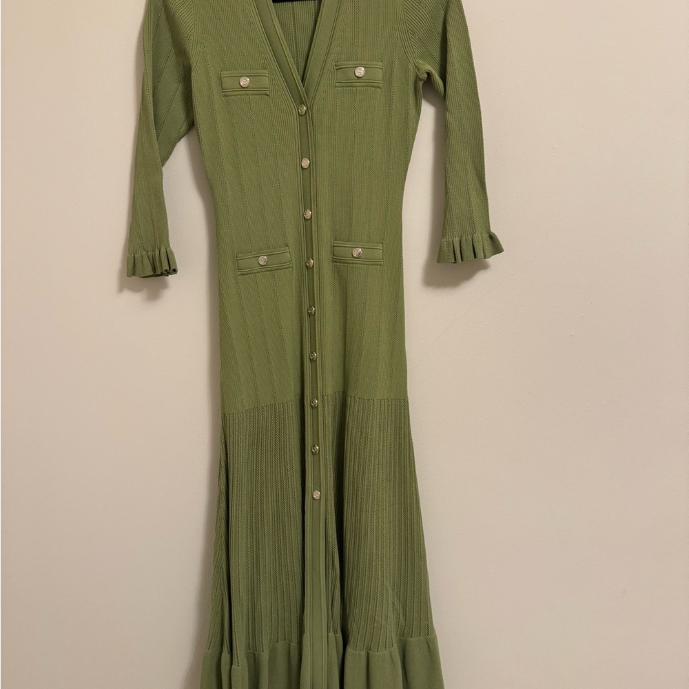 Sandro green knit dress